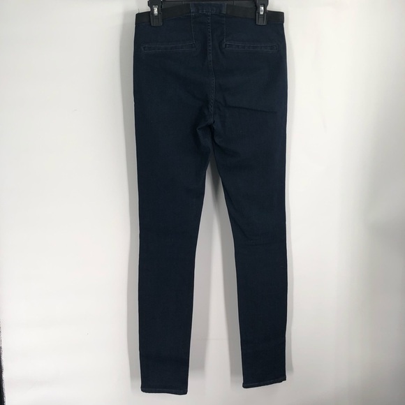 HELMUT LANG Skinny Jeans Pull On Stretch Denim Black Waistband 28 Made in USA - Picture 5 of 9